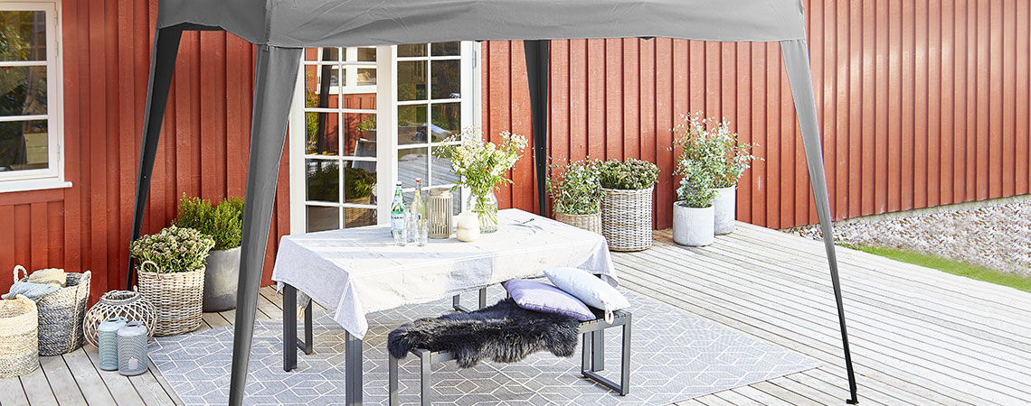 Gazebo extérieur sur un patio