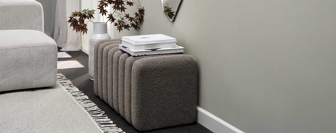 Banc d’entrée couleur sable foncé