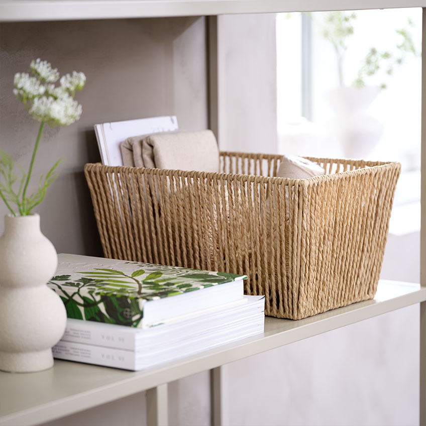 Panier LARSEMIL Panier de rangement fabriqué en fils de papier tressés