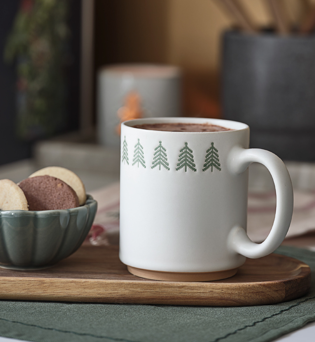 Tasse de Noël FREKI, parfaite pour boire un bon chocolat chaud Tasse de Noël décorée avec des motifs de Noël