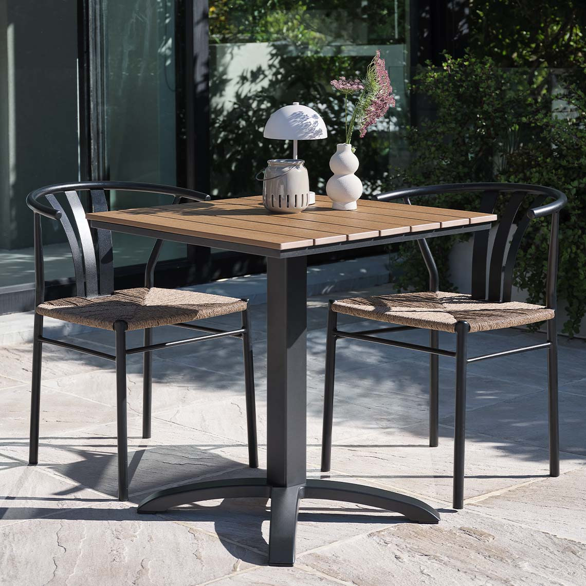 Table et chaises de jardin sans entretien, de style moderne, pour terrasse 