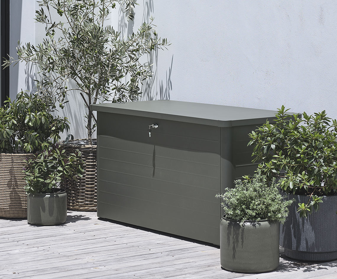 Coffre de Jardin SVENDBORG Petit coffre de rangement pour coussins sur la terrasse