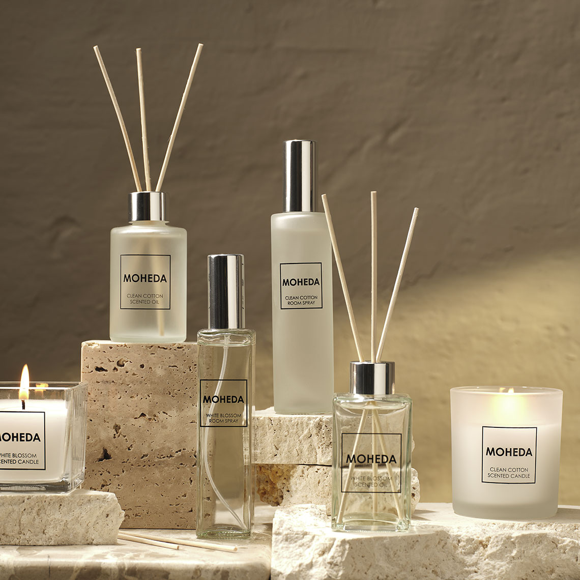 Vaporisateurs de parfum d’ambiance, bougies parfumées et diffuseurs à bâtonnets MOHEDA Bougies parfumées, vaporisateurs de parfum d’ambiance et diffuseurs à bâtonnets